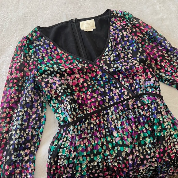 Kate Spade Metallic Polka Dot Mini Dress in Make Magic - Picture 7 of 12